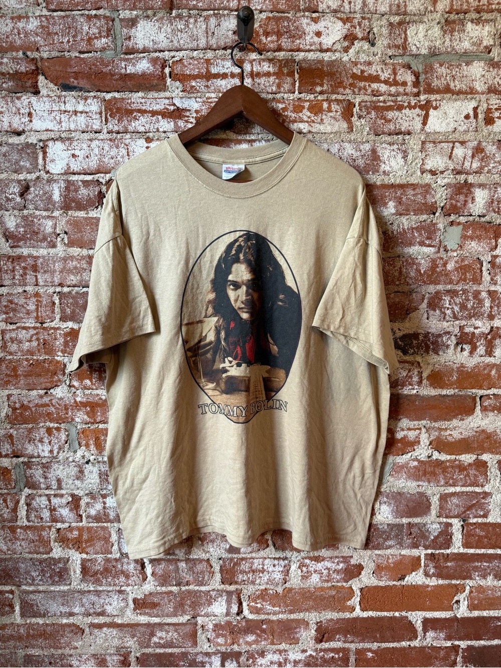 DEEP PURPLE   Tommy Bolin  -  Rare Vintage t-shirt -xxl Hanes Beige 50/50